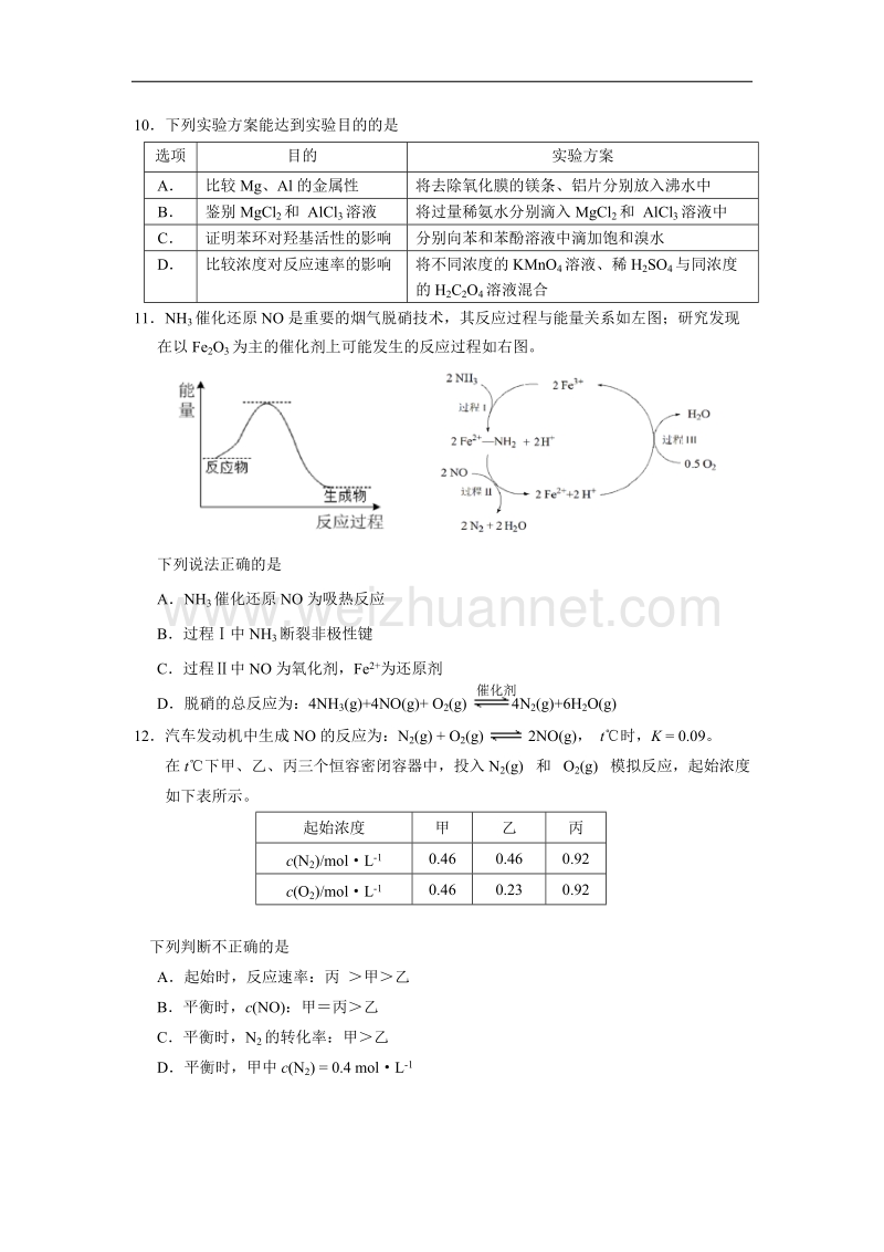 2017年朝阳区高三化学二模试题及答案.doc_第2页