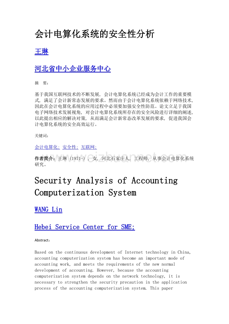 会计电算化系统的安全性分析.doc_第1页