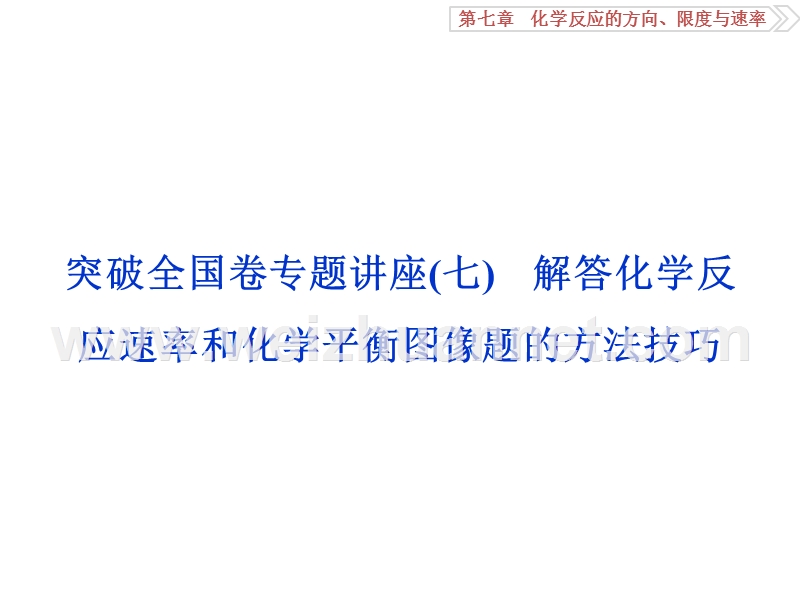 2017《优化方案》高考化学鲁教版一轮复习课件第7章化学反应的方向、限度与速率突破全国卷专题讲座(七).ppt_第1页