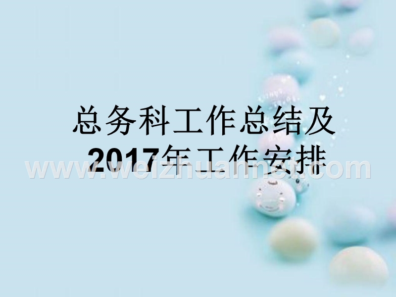 2017总务科务虚会汇报材料.pptx_第1页