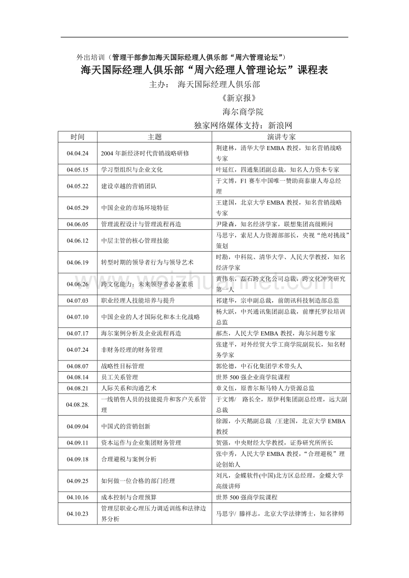 北京中脉天宝商贸有限公司2004年度培训计划.doc_第3页