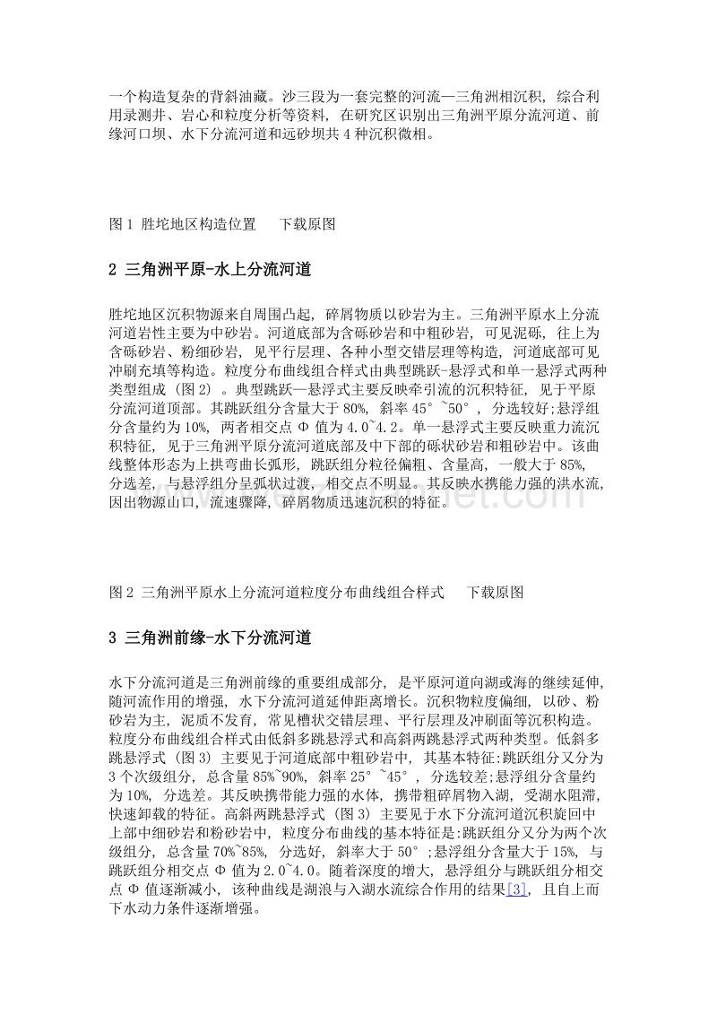 粒度分布曲线在胜坨地区沙三段沉积微相识别中的应用.doc_第2页