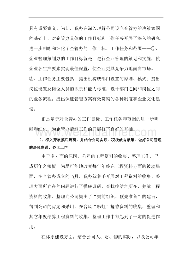 企业管理策划办公室(工作总结).docx_第2页