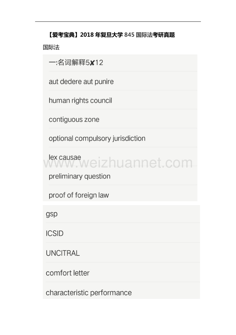 2018年复旦大学845国际法考研真题.doc_第1页