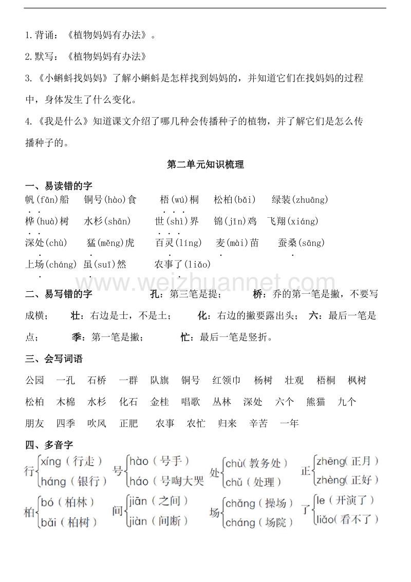 2017年-小学二年级上册-语文复习资料.docx_第3页