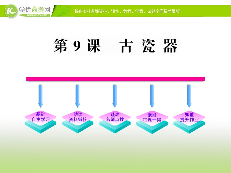 2017版语文（语文版必修5）全程学习方略课件：9+古瓷器.ppt_第1页