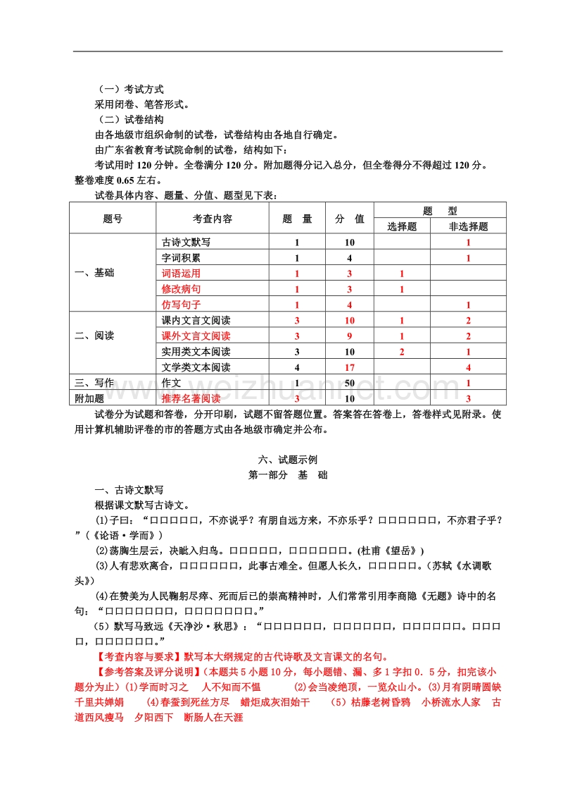 2015年广东省初中语文考试大纲.doc_第3页