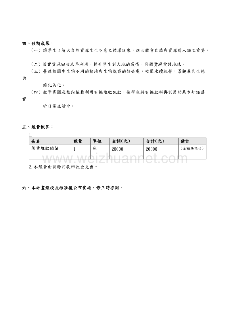 台北县板桥市溪洲国民小学落叶堆肥试办计画.doc_第3页