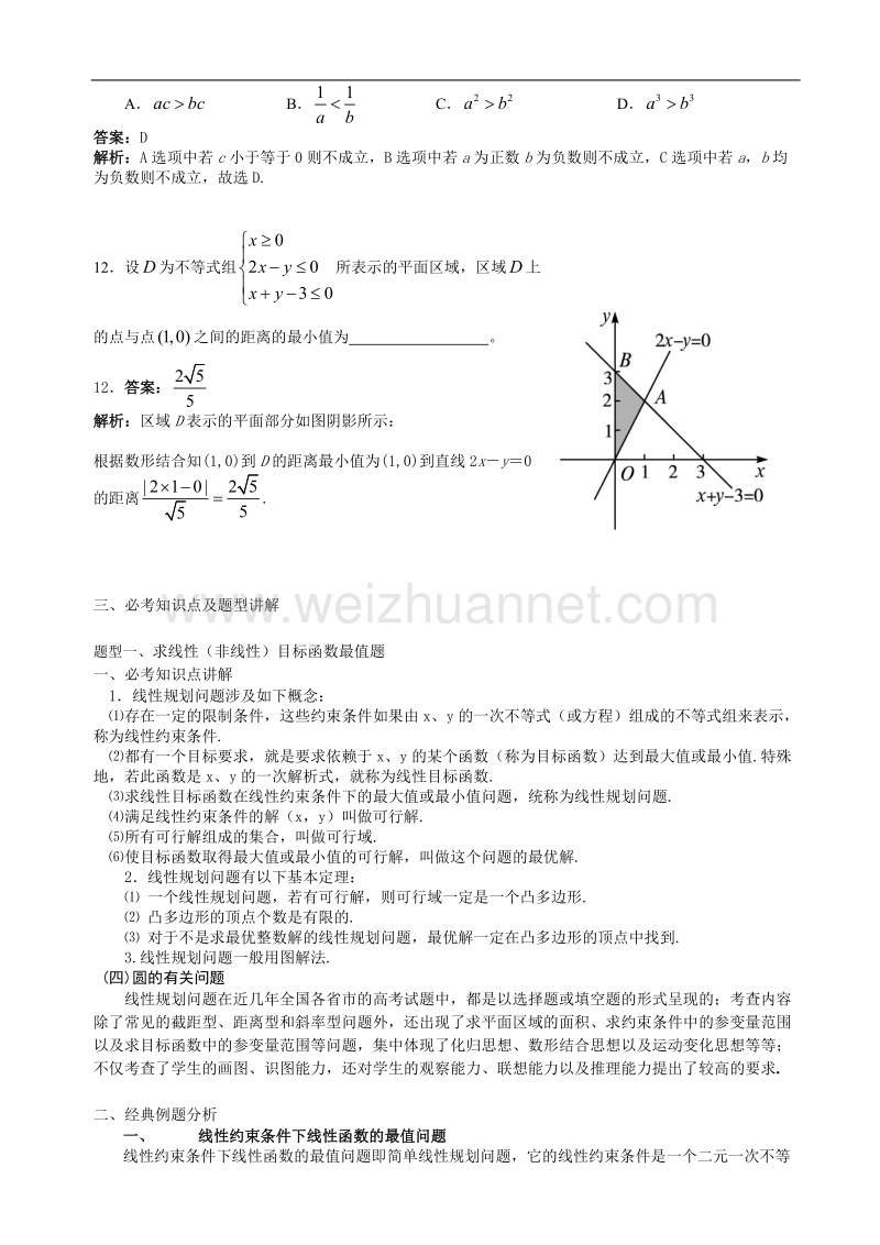 2015年高考线性规划必考题型---宁老师.doc_第2页