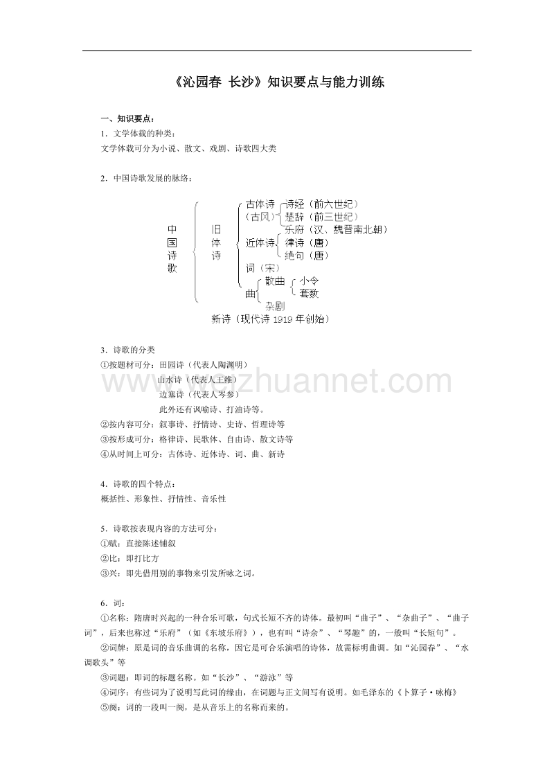 《沁园春 长沙》学案3（苏教版必修1）.doc_第1页