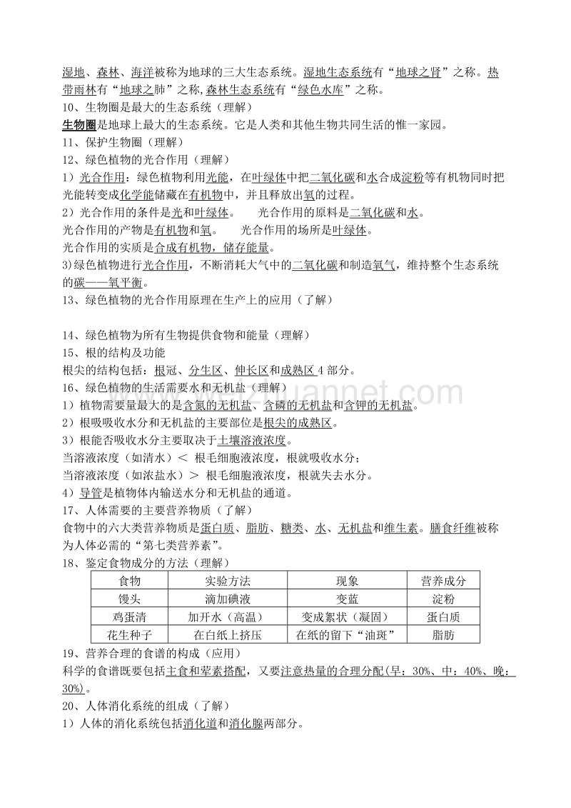 2017年江苏省泰州市初中生物会考复习纲要及提纲(苏科版).doc_第2页