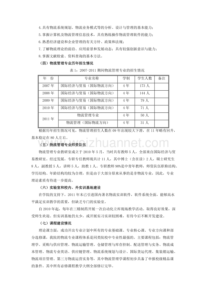 哈尔滨德强商务学院物流管理专业十二五发展规划.doc_第3页