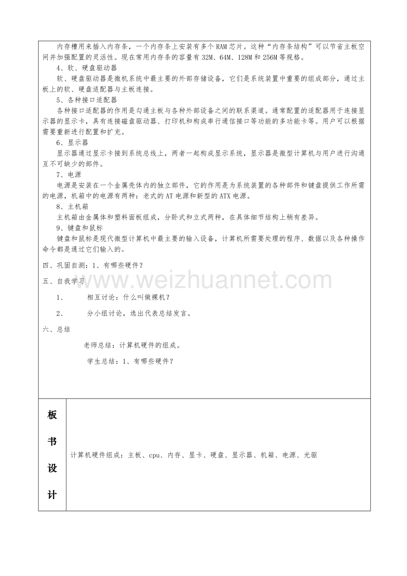 2计算机组装与维护-计算机组成部件.doc_第3页