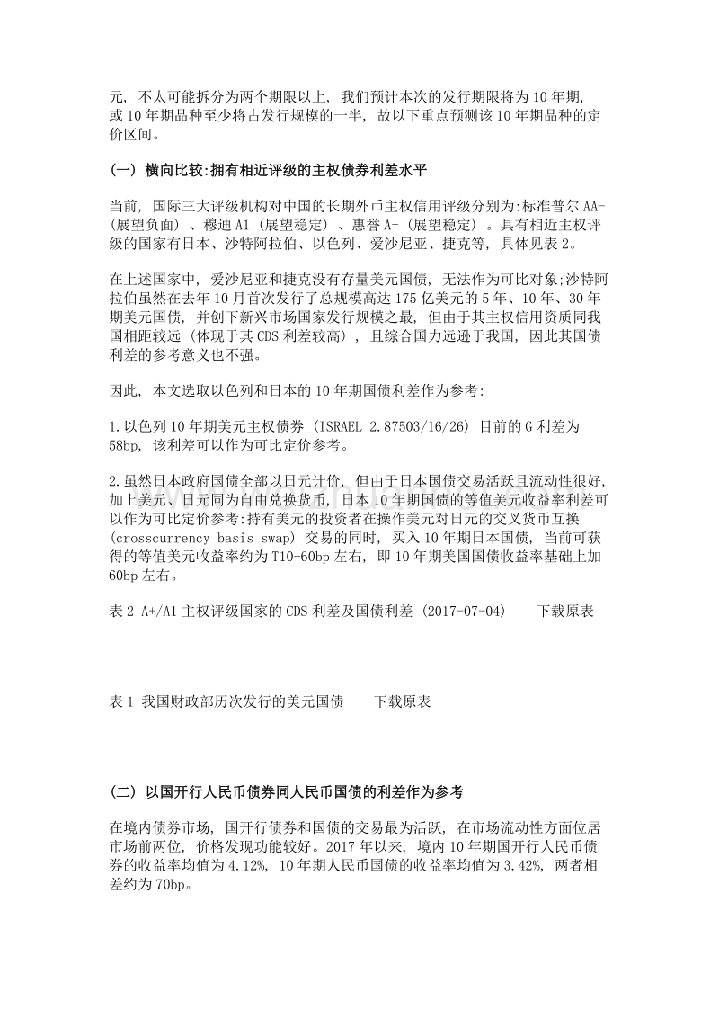 财政部美元主权债券发行定价区间预测.doc_第2页