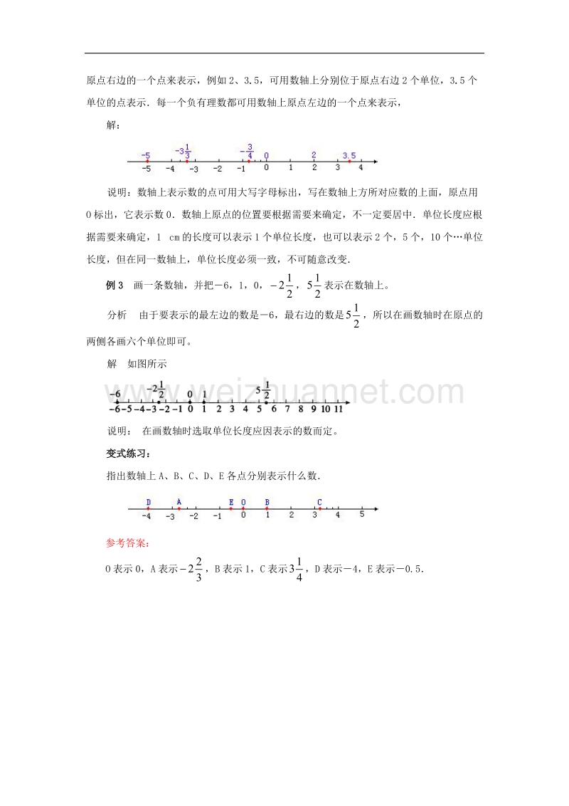 2017年八年级七年级数学上册1.2有理数《数轴》典型例题素材（新版）新人教版.doc_第2页