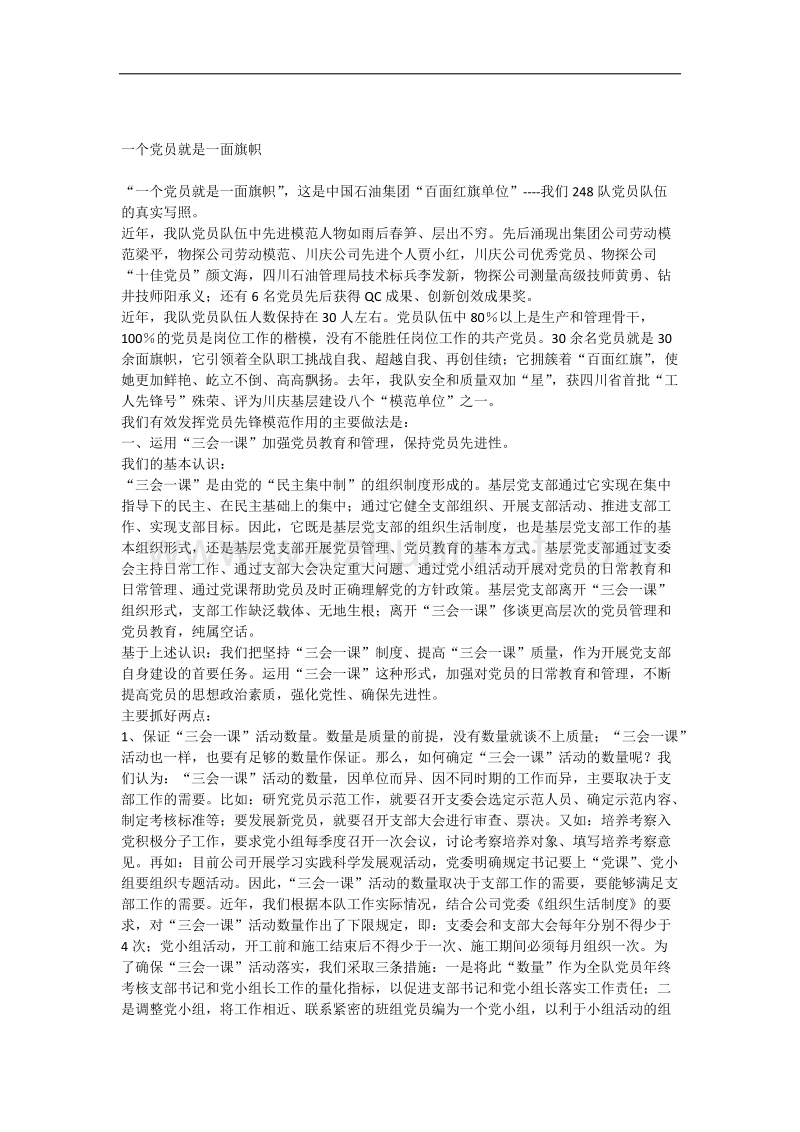 一个党员就是一面旗.docx_第1页