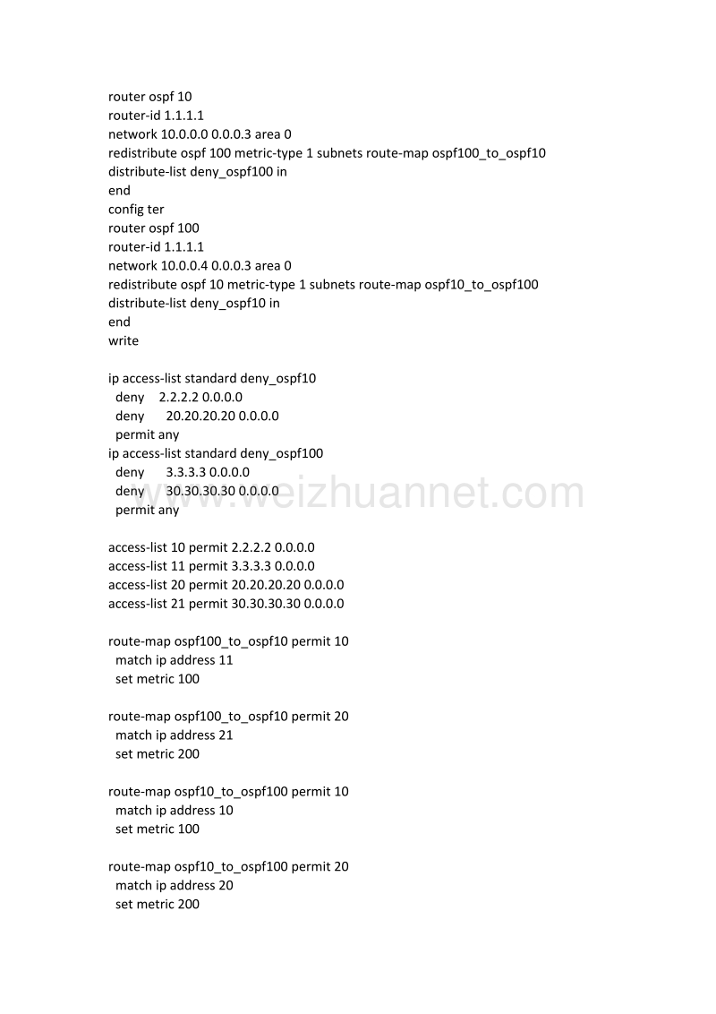 ospf多进程之间的路由重发布.doc_第2页