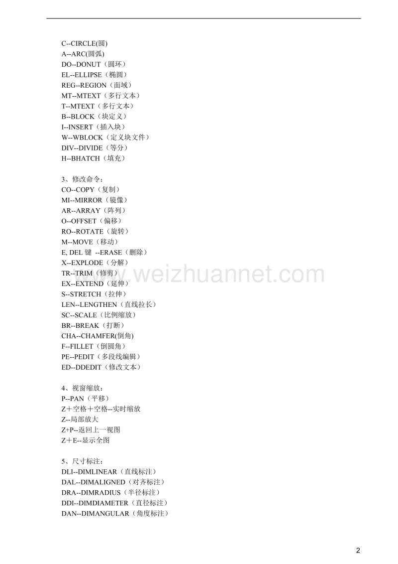 autocad 命令一览大全.doc_第2页