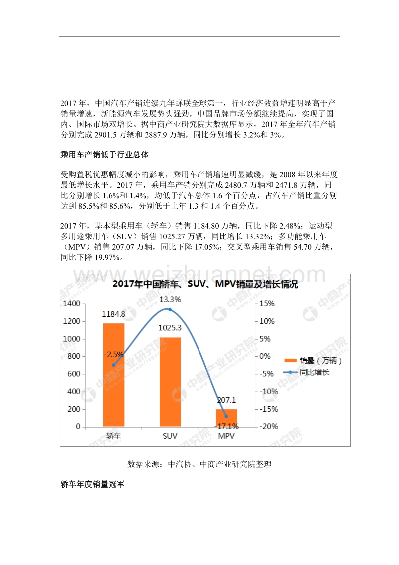 2017年度中国轿车、suv、mpv销量排名及分析.doc_第2页