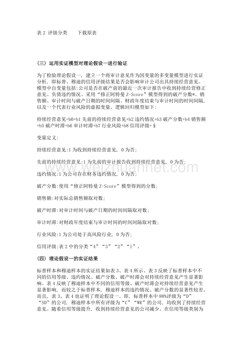 对审计意见和信用评级相互关系的实证分析.doc_第3页