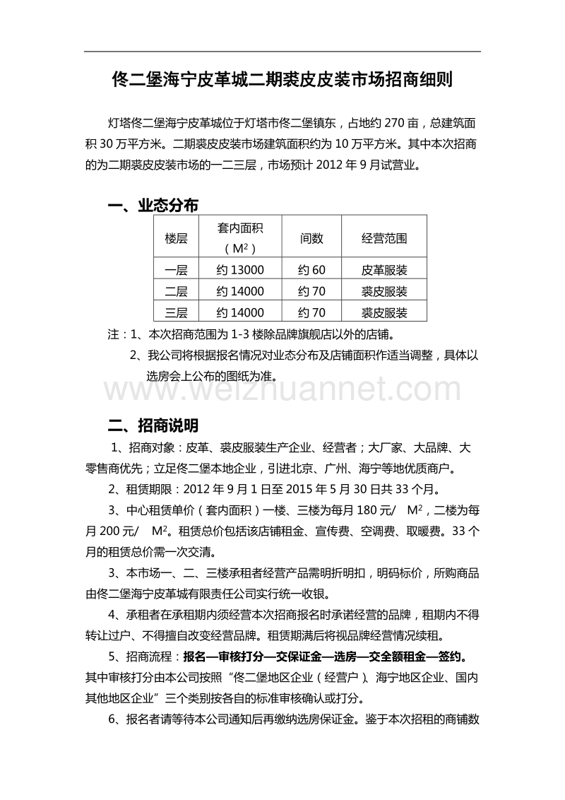 佟二堡海宁皮革城招商细则(确定稿)doc.doc_第2页