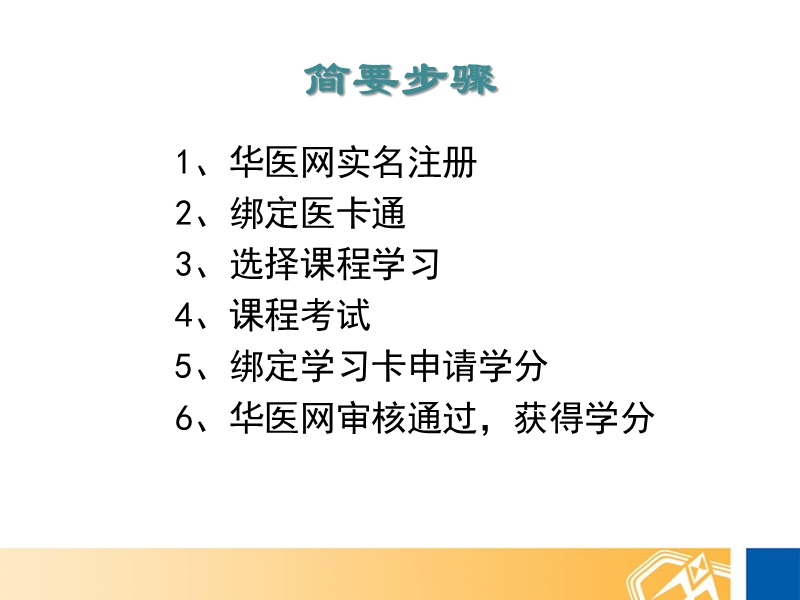 华医网继续教育学分卡操作步骤、方法.ppt_第2页