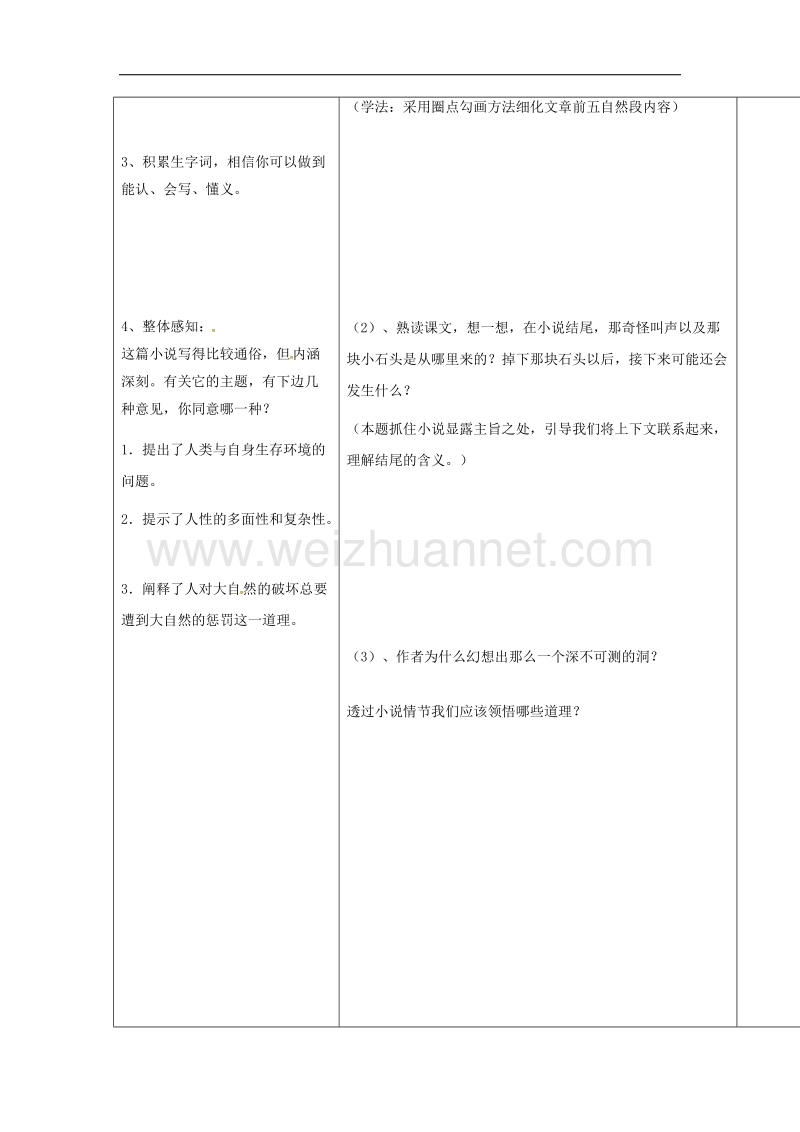 2017年八年级黑龙江省尚志市逸夫学校八年级语文下册 第三单元 15《喂---出来》导学案（无答案）（新版）新人教版.doc_第2页