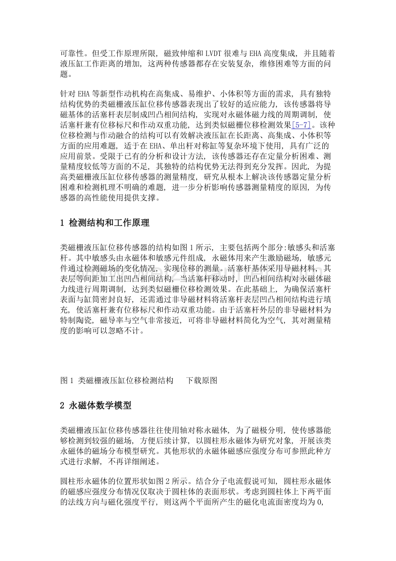 类磁栅液压缸位移传感器工作机理及仿真分析.doc_第3页