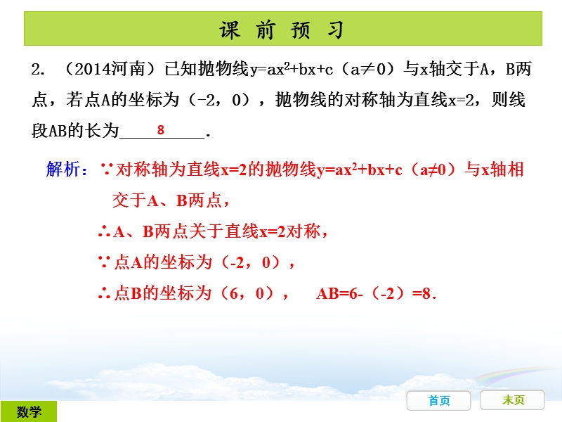 广东省开发区一中人教版2015年初中数学中考复习——第12节：二次函数：第2课时（共23张ppt）.ppt_第3页