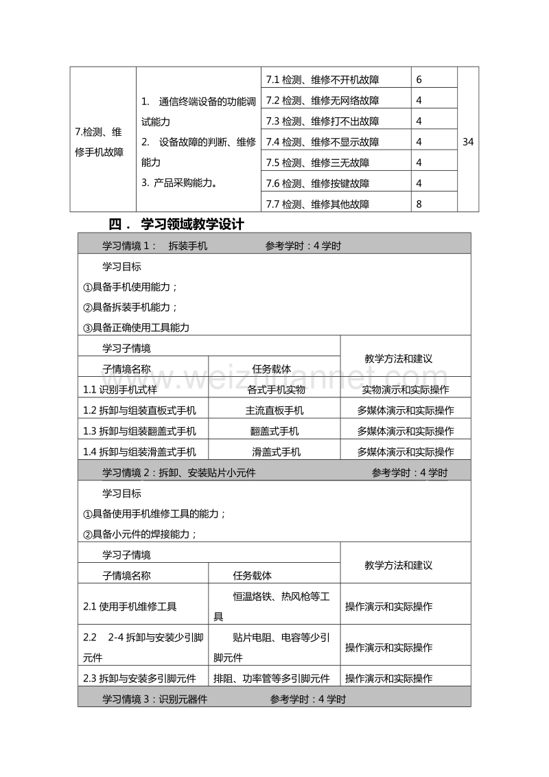 手机维修课程标准.doc_第3页