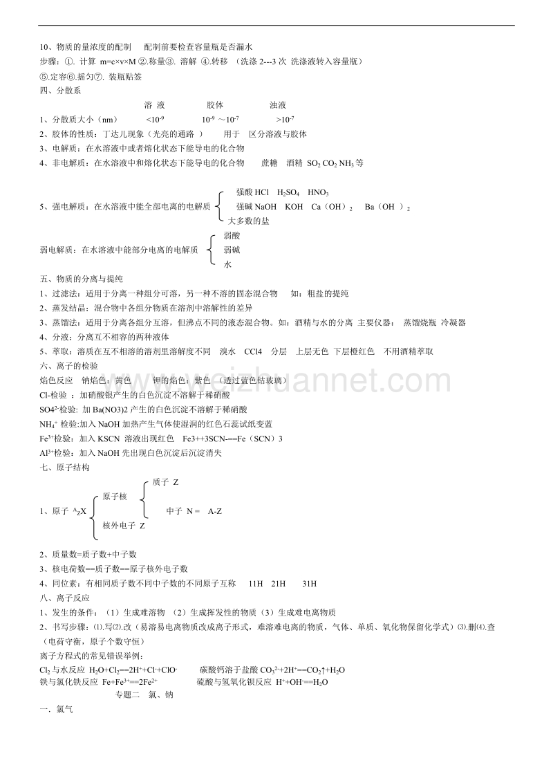 山东省高中学业水平考试化学知识点汇总.doc_第2页