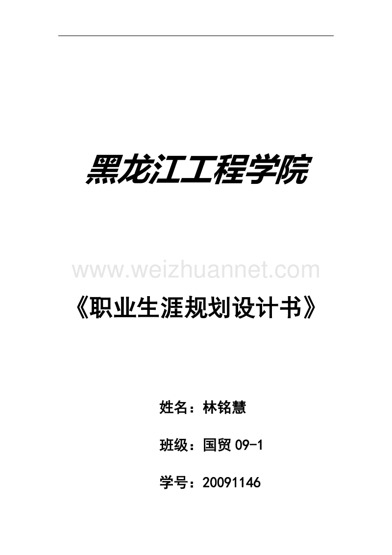 国贸专业职业规划.doc_第1页