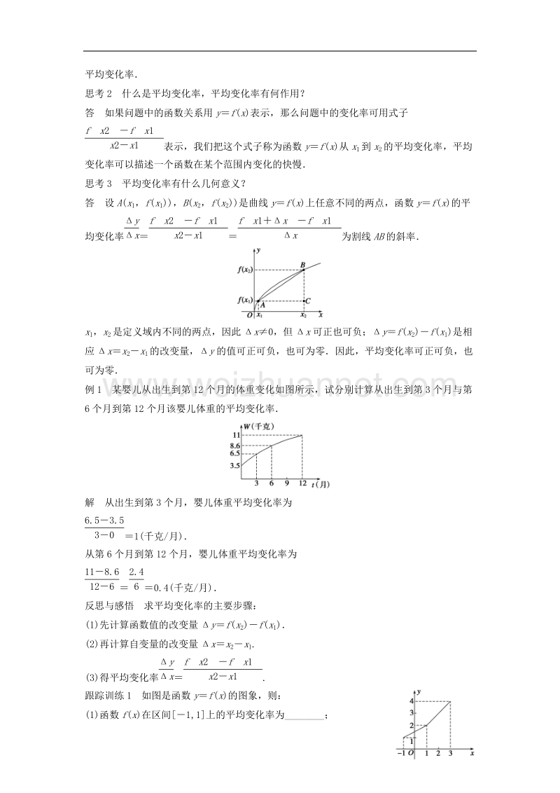 2017_2018版高中数学第一章导数及其应用1.1.1函数的平均变化率学案新人教b版选修.doc_第2页