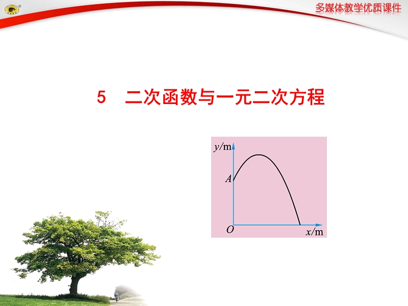 新北师大版江西省吉水县第二中学九年级下册数学课件：第二章5 二次函数与一元二次方程.ppt_第1页