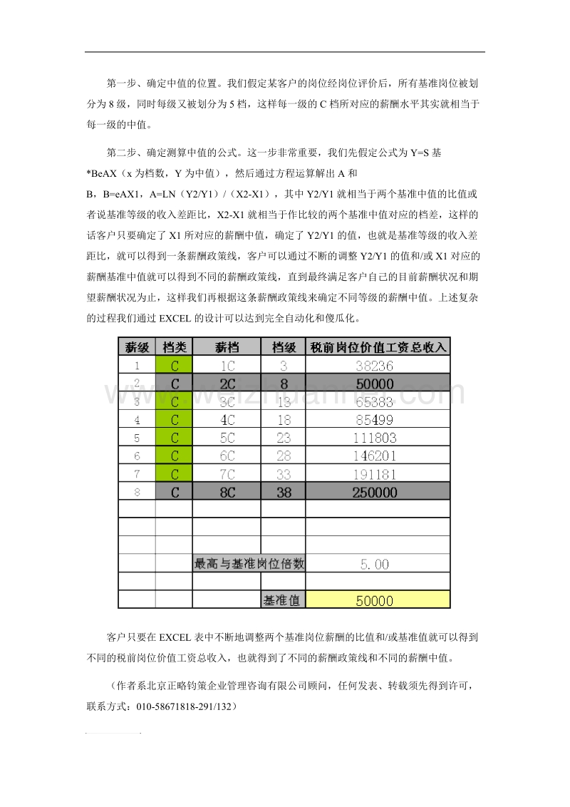 浅谈宽带薪酬方案中中值的确定.doc_第3页