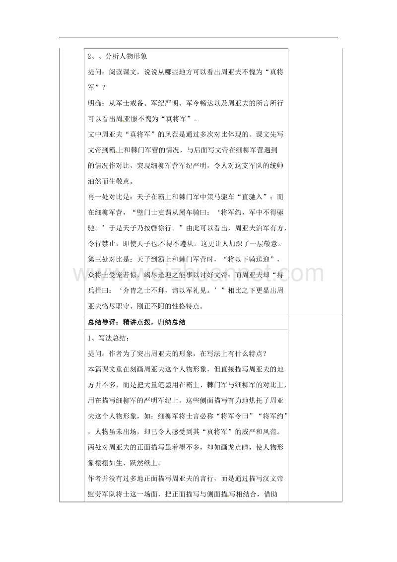 湖南省邵东县2017年八年级语文下册第六单元21细柳营学案无答案语文版.doc_第3页