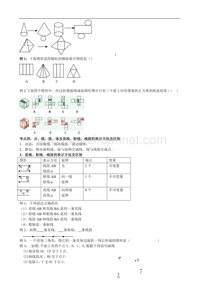 图形认识初步认识考点提要和典型习题训练.doc_第2页