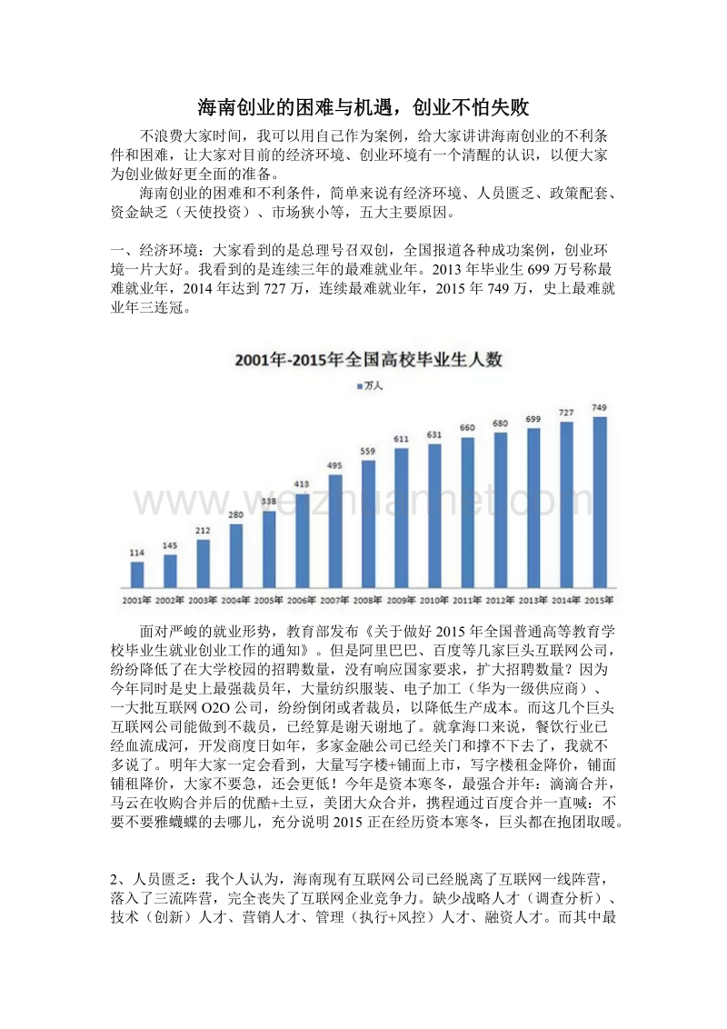 海南创业的困难与机遇课件.doc_第1页