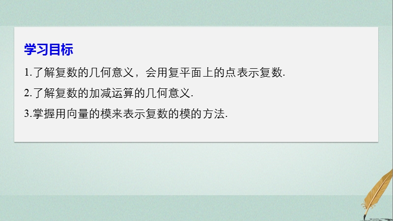 2017_2018版高中数学第3章数系的扩充与复数的引入3.3复数的几何意义课件苏教版选修.ppt_第2页