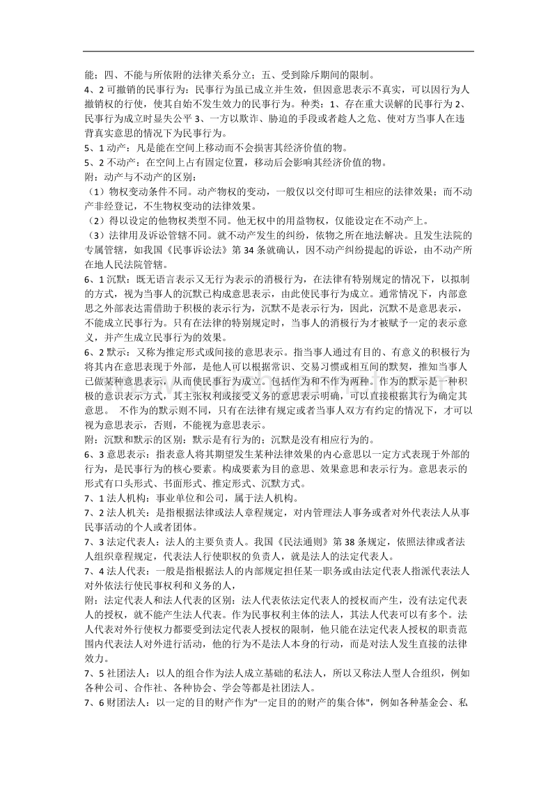 民法总论名词解释简答题.docx_第2页