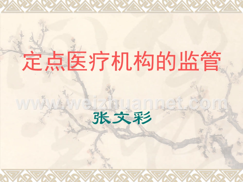 定点医疗机构的监管.ppt_第1页