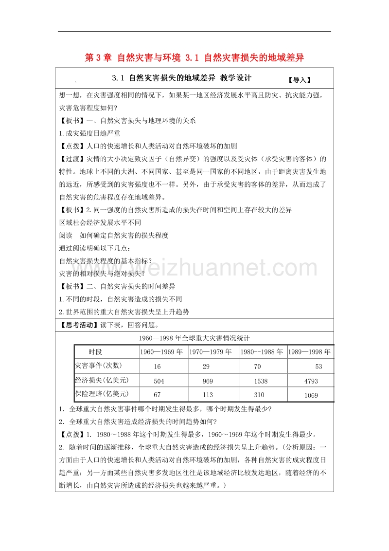 湖南邵阳市隆回高中地理第3章自然灾害与环境31自然灾害损失的地域差异湘教版5!.doc_第1页