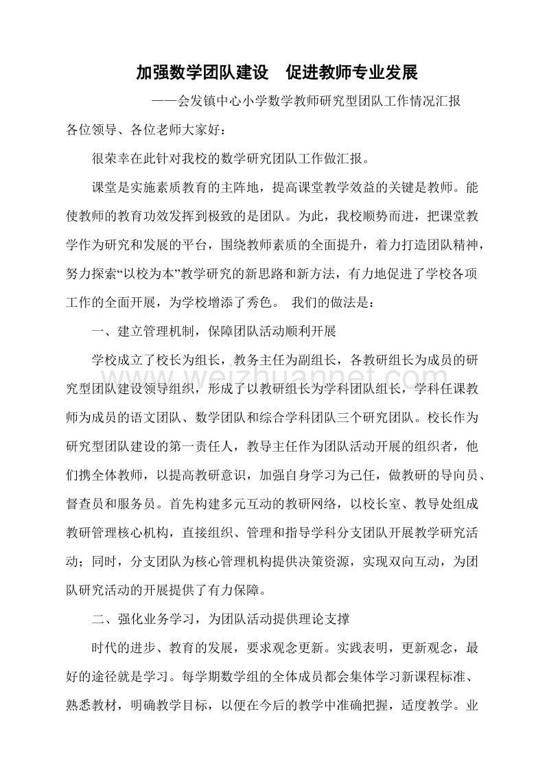 数学研究团队汇报材料.doc_第1页