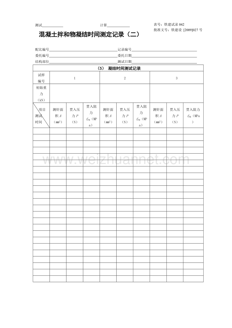 混凝土拌和物凝结时间测定记录.doc_第2页