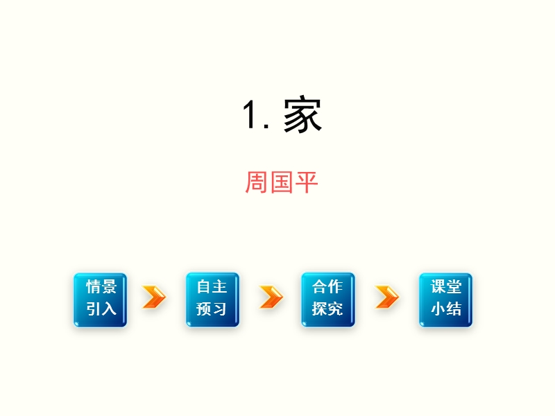 学练优 2015-2016语文版九年级下册第一单元 心灵感悟 1.家.ppt_第1页