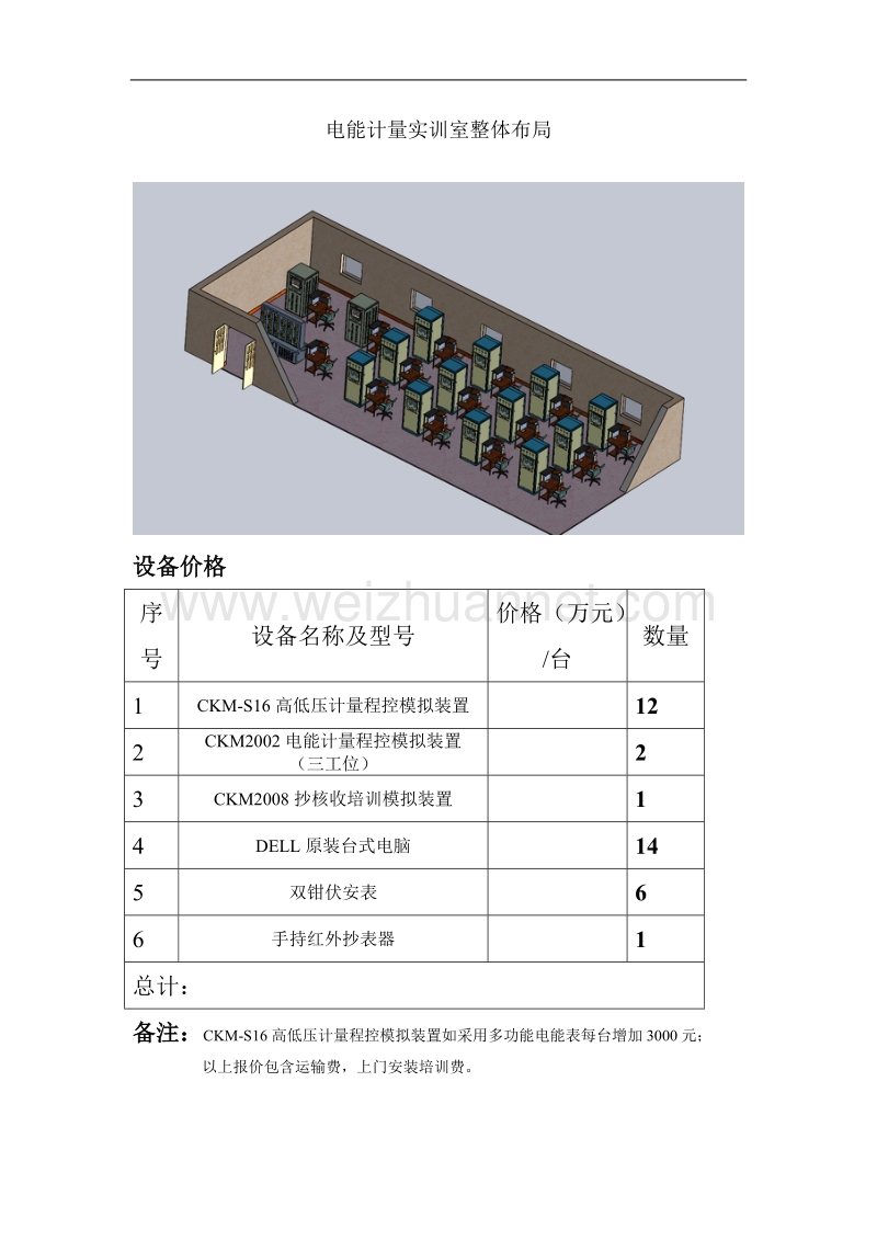 电能计量实训室方案(1).doc_第1页