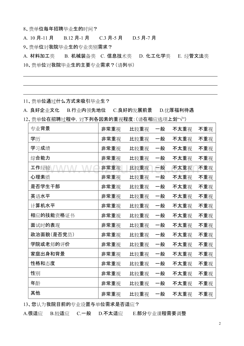 洛阳理工学院用人单位调查表0318.doc_第2页