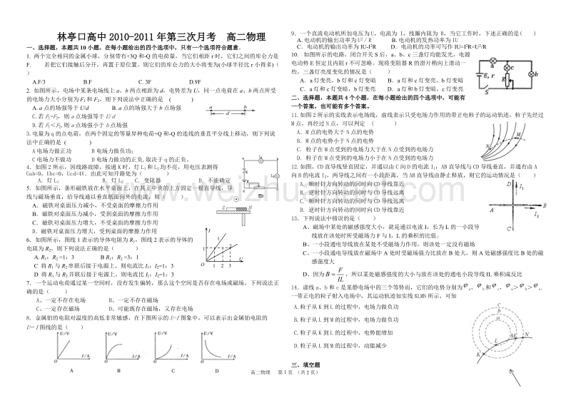 林亭口高中  高二物理.doc_第1页