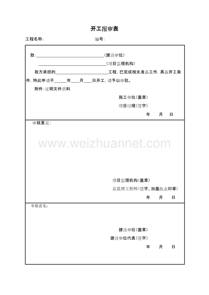 开工报审施工单位使用表格(施工单位需要提交的表格)(2).docx_第2页