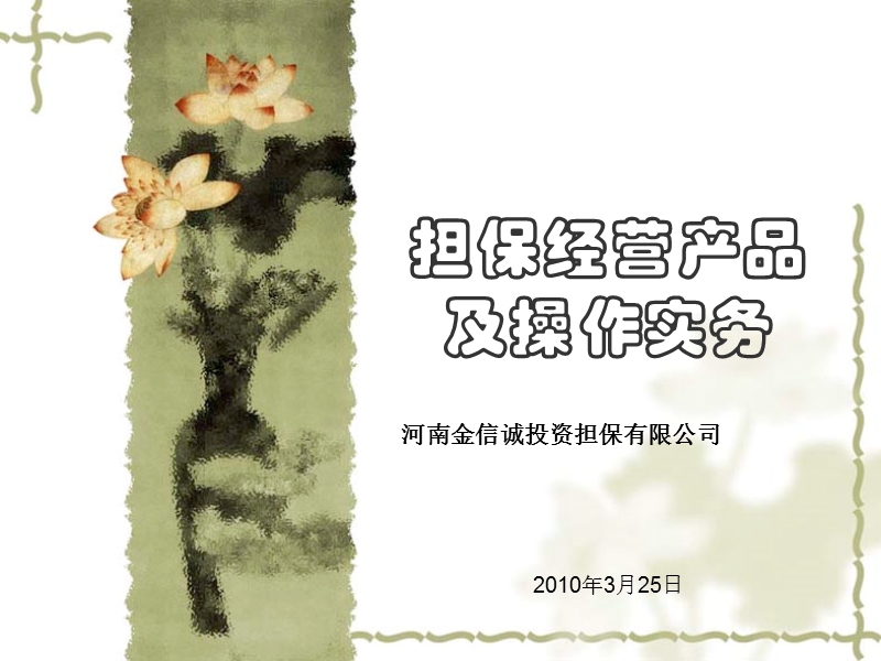 担保经营产品及操作实务.ppt_第1页